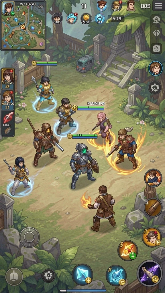Tangkapan layar menunjukkan mode multiplayer dengan teman-teman.