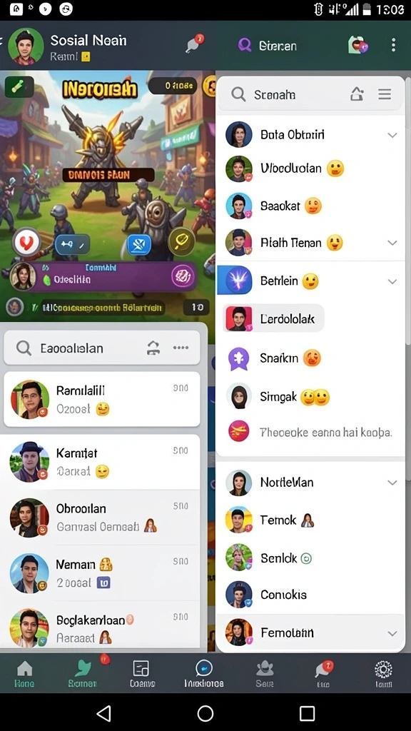 Screenshot dari pertarungan seru dalam permainan.