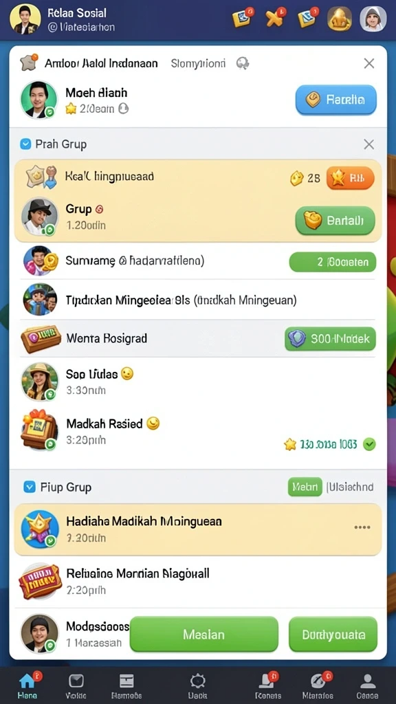 Tampilan level yang menakjubkan dengan detail tinggi.