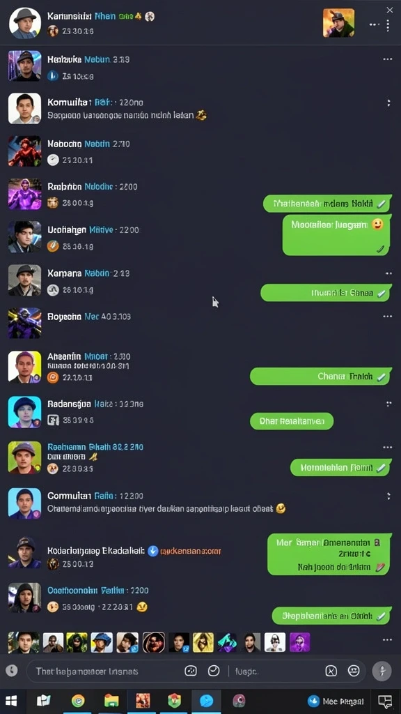 Grafis karakter yang unik dan berwarna-warni.