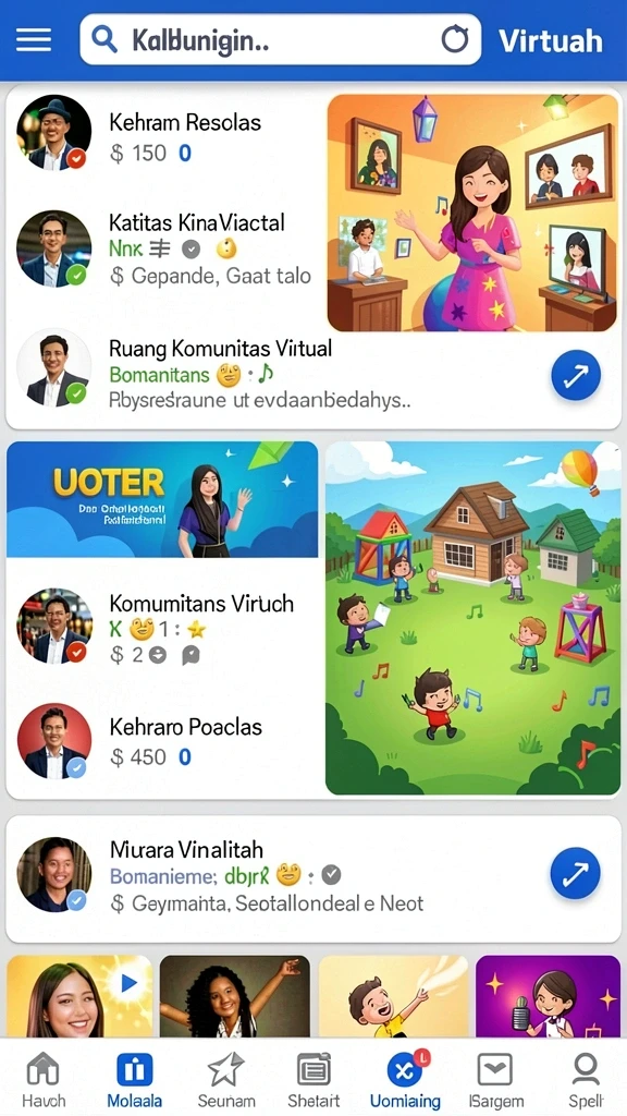 Fitur tantangan harian dengan hadiah menarik.