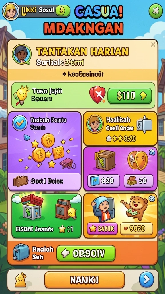 Sistem reward yang memuaskan bagi pemain.