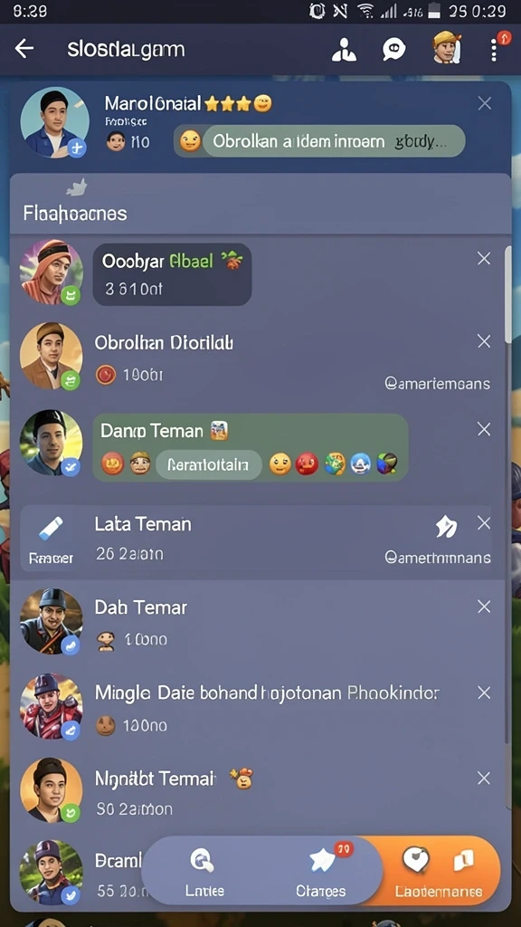 Tampilan grafis yang menarik dan berwarna.