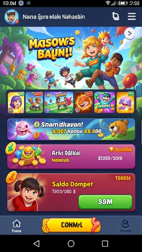 Fitur multiplayer yang memungkinkan bermain dengan teman.