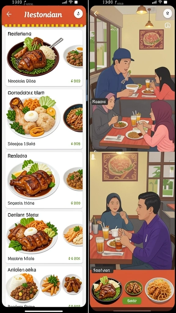 Grafik yang colorful dan menarik.