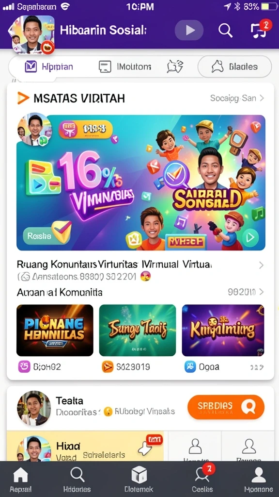 Karakter unik yang bisa dipilih untuk bermain.