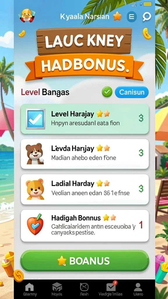 Tampilan menu utama yang sederhana dan mudah dinavigasi.