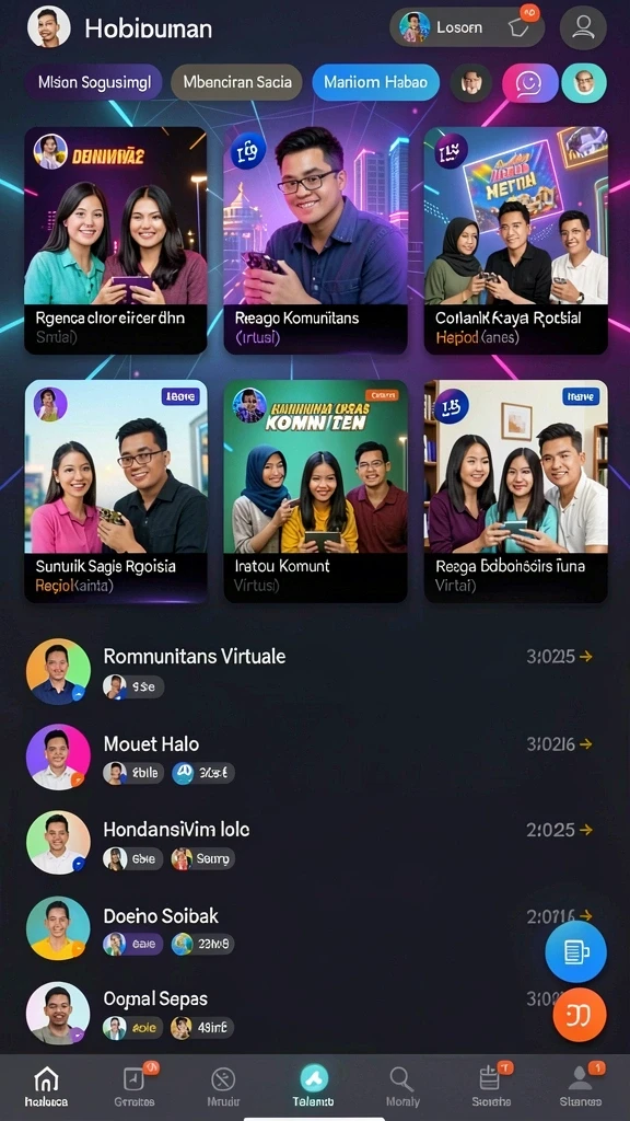Tampilan layar permainan dengan grafis yang memukau.