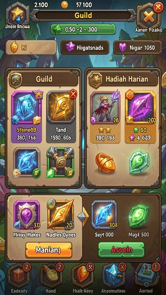 Pemandangan dalam game yang memukau dan penuh warna.