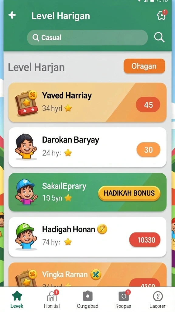 Karakter yang beragam dan bisa dikustomisasi.